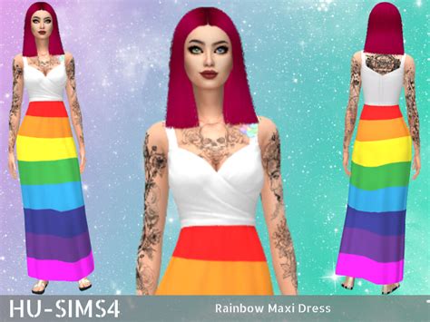 Cc Creators Did Their Magic On The Sims 4s Pride Dress Atelier Yuwa