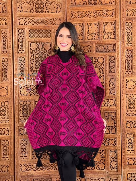 Mexican Full Body Poncho Artisanal Mexican Poncho Etsy