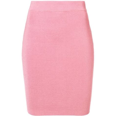 t by alexander wang high shine knit pencil skirt 250 liked on polyvore featuring skirts pink