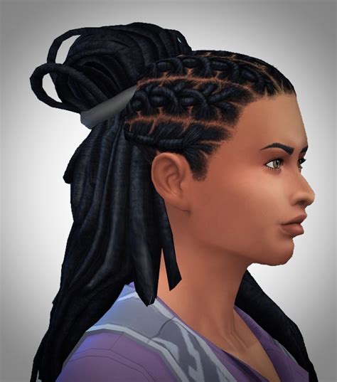 Birksches Sims Blog Half Bound Dreads Hair Sims 4 Hairs