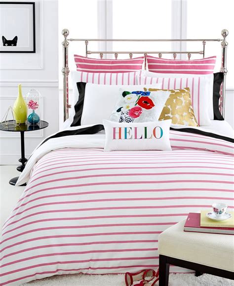 Since its launch in 1993 with a collection of six essential handbags, kate spade new york has always stood for optimistic femininity. kate spade new york Harbour Stripe Shocking Pink Twin ...