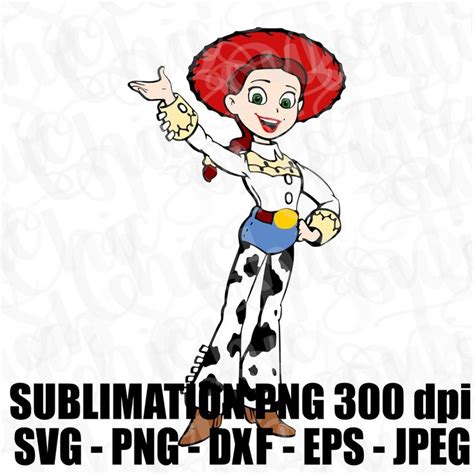 Toy Story 4 Jessie Cowgirl Svg Jpeg High Def 300 Dpi Png Dxf Eps Topper Sublimation Iron On