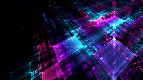 Blue Purple Dark Pink Cube Digital Art 4k Hd Abstract Wallpapers Hd