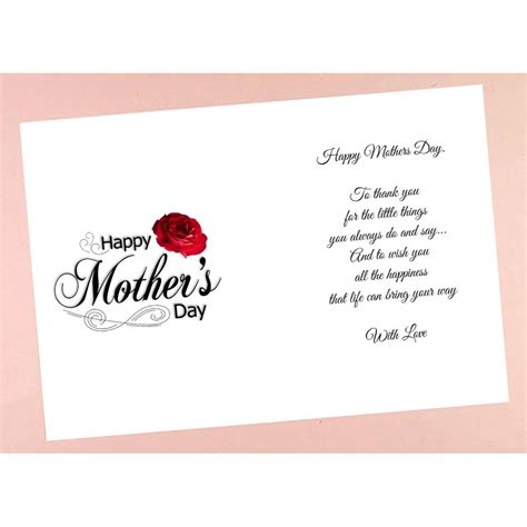 Made in a watercolor floral style, you can print these at. C5 Mother's Day Verses Card Inserts with images - Pack of ...