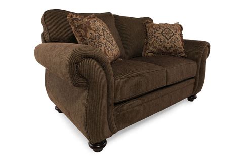 Traditional 67 Loveseat In Deep Brown Mathis Brothers Furniture