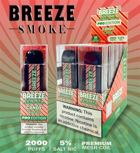 Breeze Smoke Candy Cane Edition 5 Disposable Vape Ilovevapemarketing