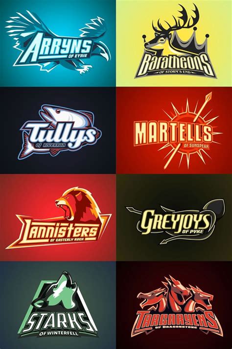 Game Of Thrones Sigels Made Into Sports Logosso Awesome Sports
