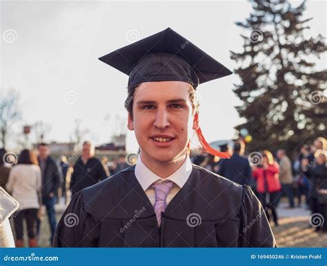 Proud Moment For A Young College Graduate Stock Photo Image Of Pride