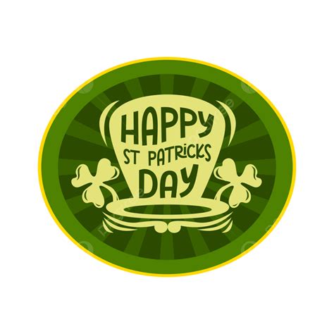 Happy Saint Patricks Day Logo In Circle St Patricks Day Logo Simple