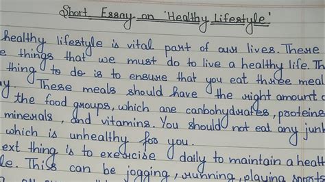 essay on healthy lifestyle essay writing healthy lifestyle essay in english