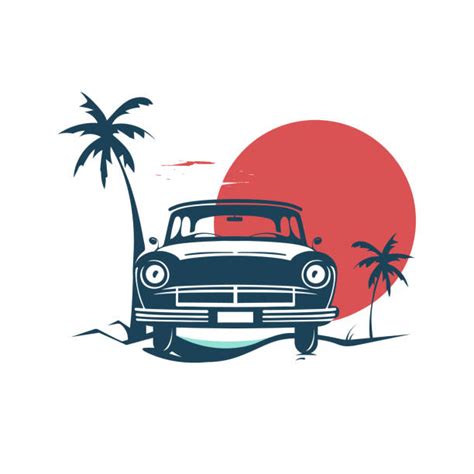 60 Classic Car Sunset Illustrations Royalty Free Vector Graphics