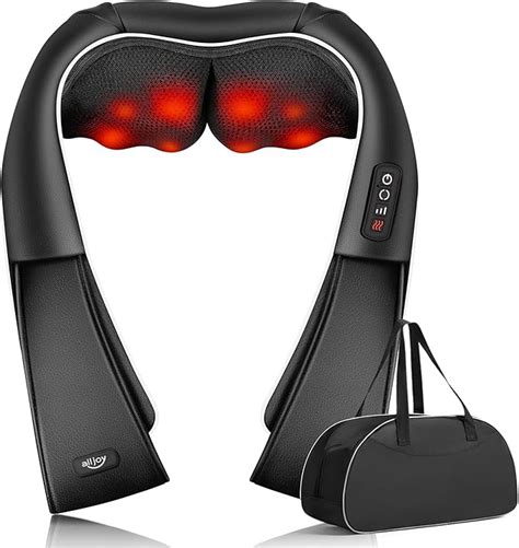 Alljoy Shiatsu Back And Neck Massager With Heat Electric Deep Tissue 3d Kneading Massage Pillow