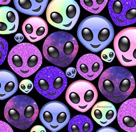 Alien Emoji And Galaxy Image Cool Wallpapers For Phones Wallpaper