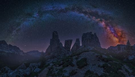 1336x768 Resolution Dolomite Mountains Milky Way 4k Italy Hd Laptop
