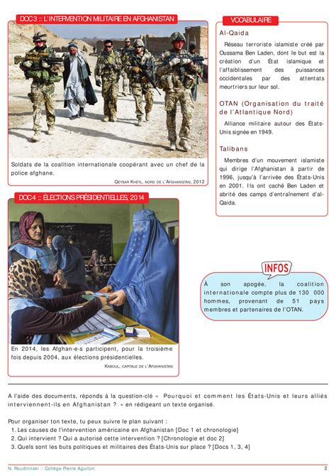 Toute l'actualité en direct, les événements, l'économie, la politique, les analyses, des photos et des vidéos pour rester informé en continu toute la journée 3H2C4-la_guerre_en_Afghanistan.pdf2 - HG42 :: Histoire ...