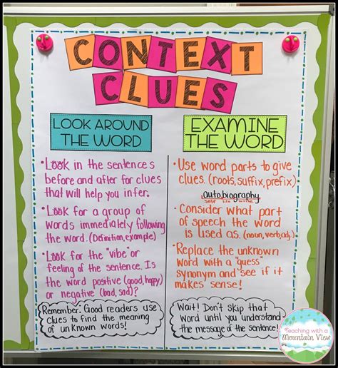Any opinions in the examples do not represent the opinion of the cambridge dictionary editors or of cambridge. Context Clues | Context clues, Reading anchor charts, Ela ...