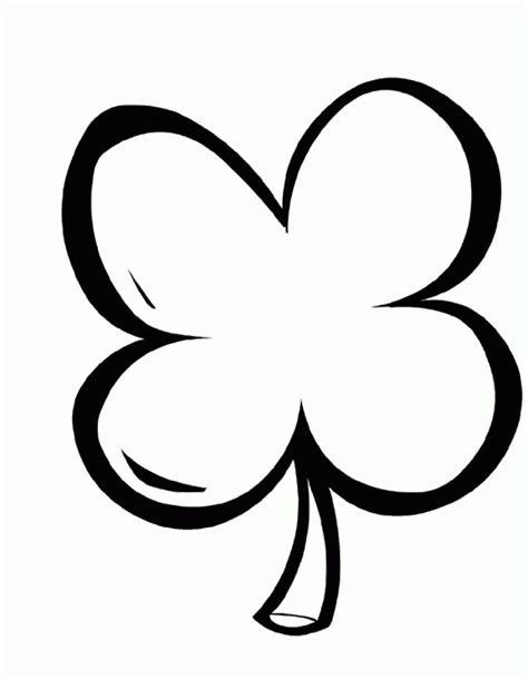 Four Leaf Clover Coloring Page – childrencoloring.us