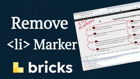 Remove Marker Or Bullet Points From Custom Ulli List Items In Bricks