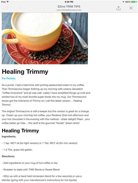 The great thing about the trim healthy mama plan is that you don't have to sacrifice flavor for healthy eating. 44302740aa7447a98a196db712348daa.jpg 1,200×1,600 pixels | Trim healthy mama drinks, Trim healthy ...