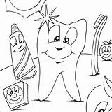 Coloring Dental sketch template