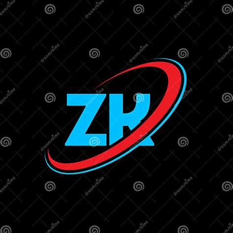 zk z k letter logo design initial letter zk linked circle uppercase monogram logo red and blue