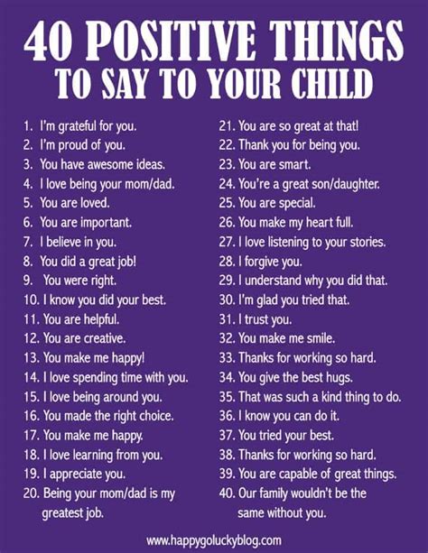 64 Positive Things To Say To Kids