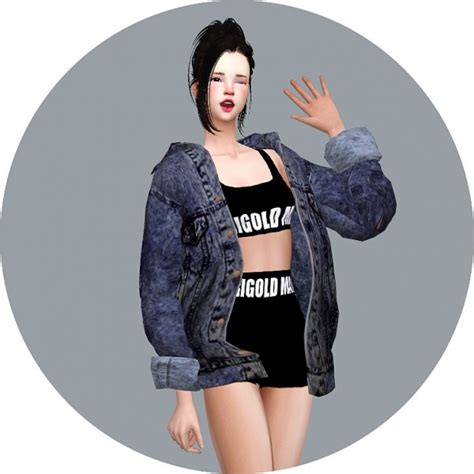 Sims4 Marigold Accvintage Denim Jacket • Sims 4 Downloads