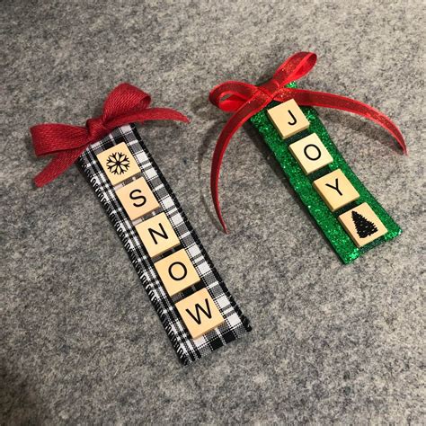 Quick And Easy Scrabble Ornaments