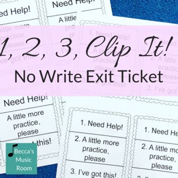 Buying tickets online for the first time can be a tedious task for those who have never done it before. 1, 2, 3 Clip It No Writing Exit Ticket by Becca's Music ...