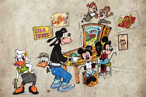 Disney Goofy Mickeymouse Minniemouse Donaldduck Daisyduck Retro