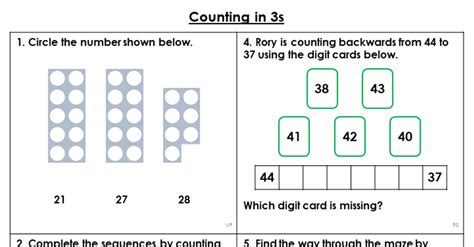 Year 2 Counting in 3s Lesson - Classroom Secrets | Classroom Secrets