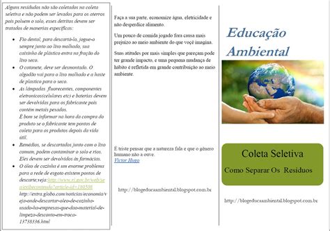 Folder Do Meio Ambiente