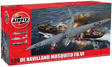 Airfix 124 Raf Dh Mosquito Fbvi Fighter Bomber Kit A25001a