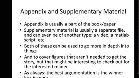 references  appendix youtube