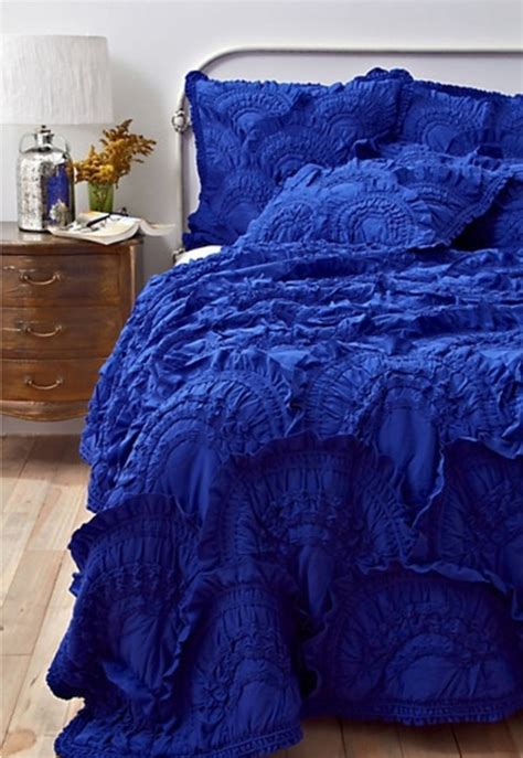 True Cobalt Blue Blue Bedding Anthropologie Bedding Home Bedroom