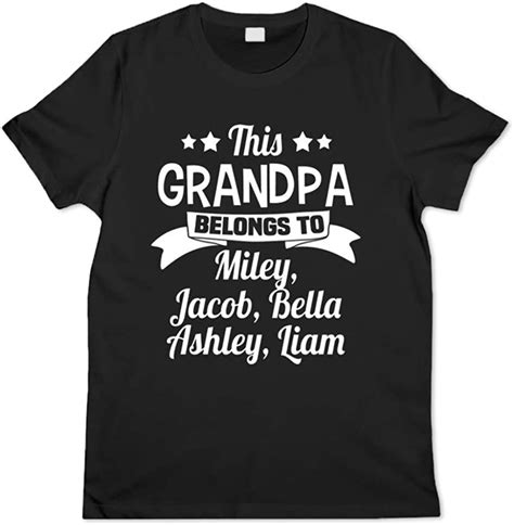 Custom Grandpa T Shirt Personalized T For Granddad