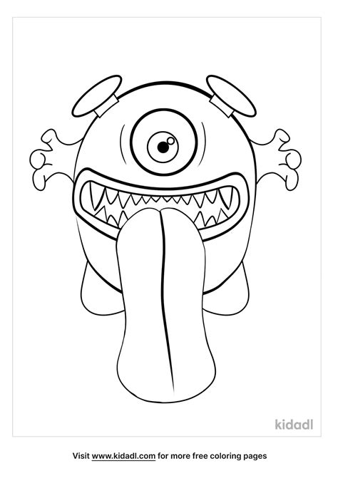 Free 1 Eyed Monster Coloring Page Coloring Page Printables Kidadl