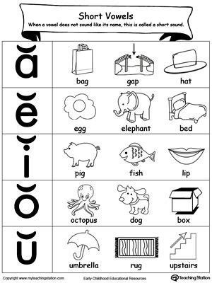 Short And Long Sounds Of Vowels Worksheets