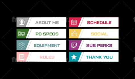 Design Twitch Profile Panels By Avanticapitale