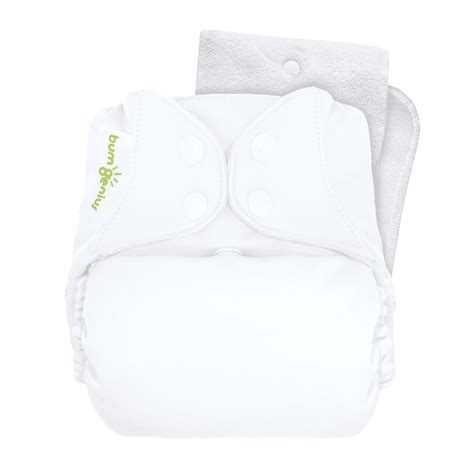 Bumgenius Original One Size Cloth Diaper 50 White Fits Babies 8 35