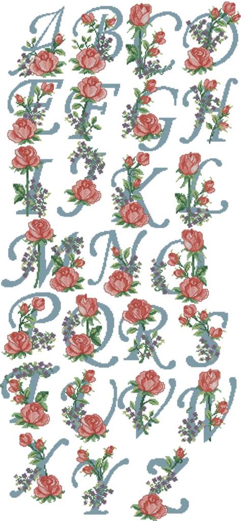 Advanced Embroidery Designs Rose Alphabet