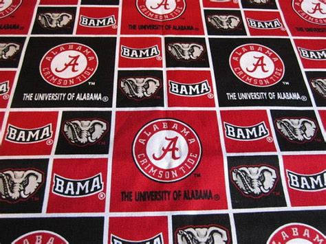 The University Of Alabama Bama Roll Tide 1 Yard Of Fabric New