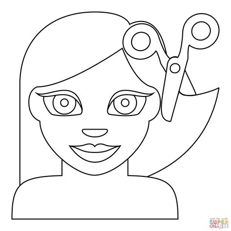 Person Getting Haircut Coloring Page Free Printable Coloring Page