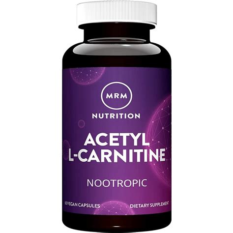 Mrm Acetyl L Carnitine 500 Mg 60 Vegetarian Capsules