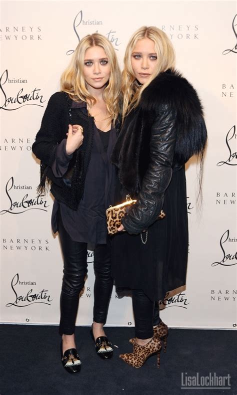 Mary Kate And Ashley Olsen In Leather Fur And Leopard Ashley Olsen
