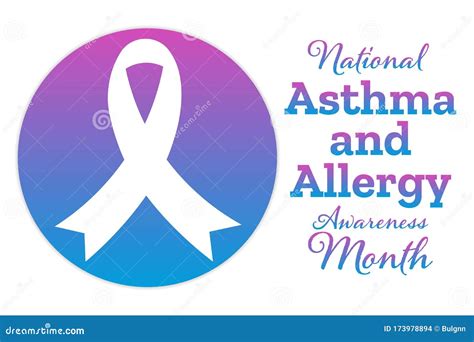 May Is Asthma And Allergy Awareness Month Holiday Concept Stock Vector