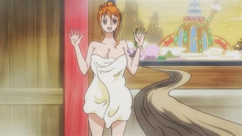 Nami One Piece One Piece Highres Tagme 1girl Bathhouse Breasts Orange Hair Image View