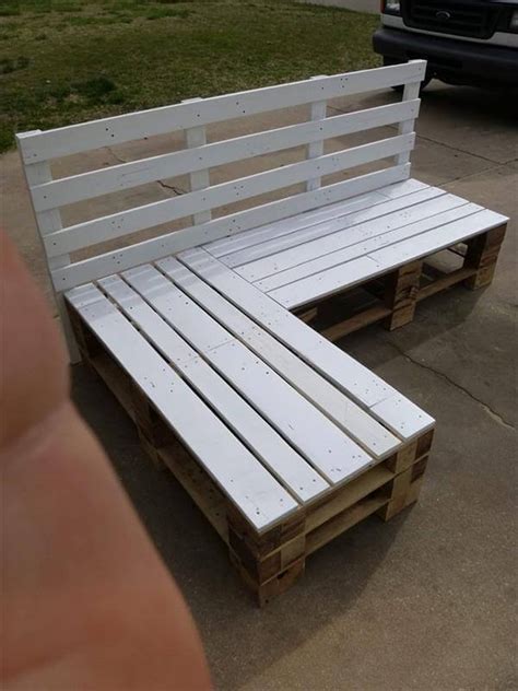 You can recycle the wooden pallet for your house. DIY Pallet Sectional Bench | Pallet Furniture DIY