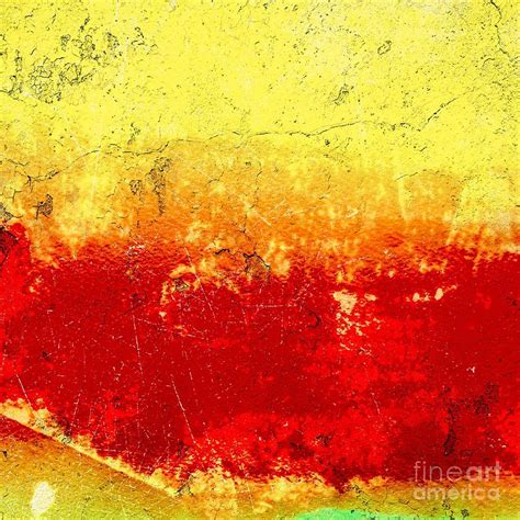 Bright Orange And Yellow Sunset Glow Textured Abstract Art