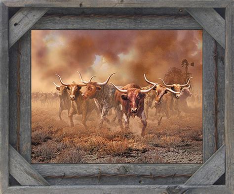 Western Frames | 24x36 Reclaimed Barnwood Barbed Wire Picture Frame